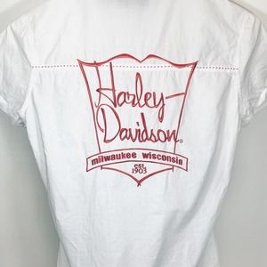 Harley-Davidson White Button Down Shirt